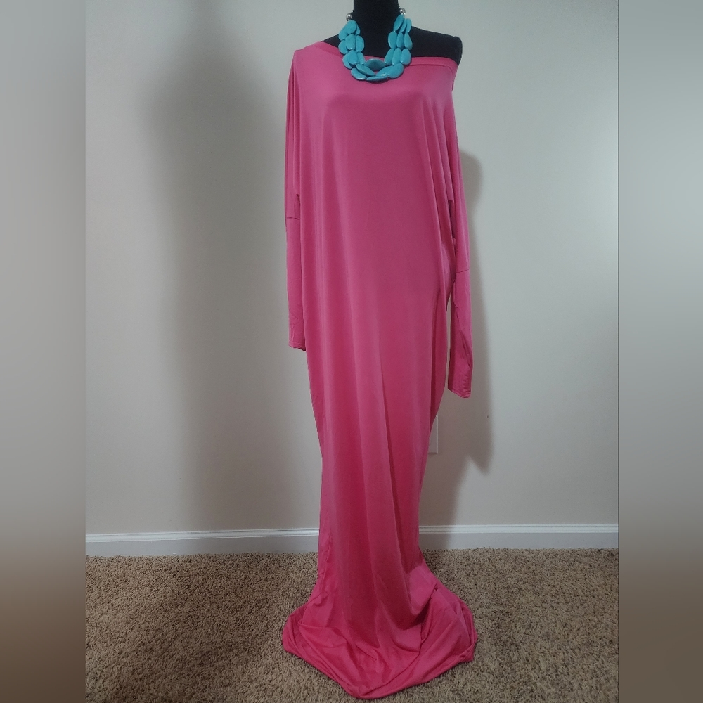 Pink Floor Length Maxi Dress